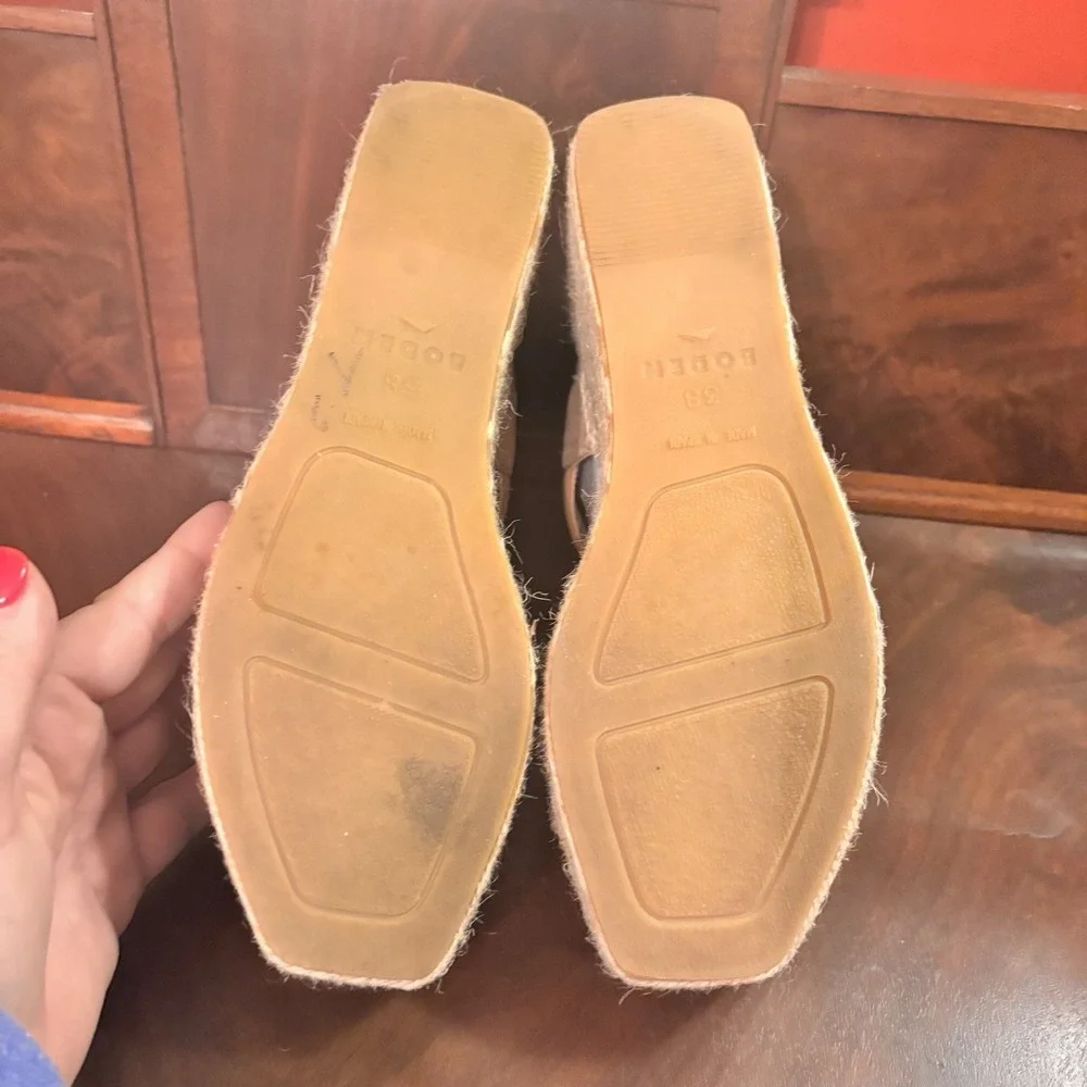 Boden beige leather